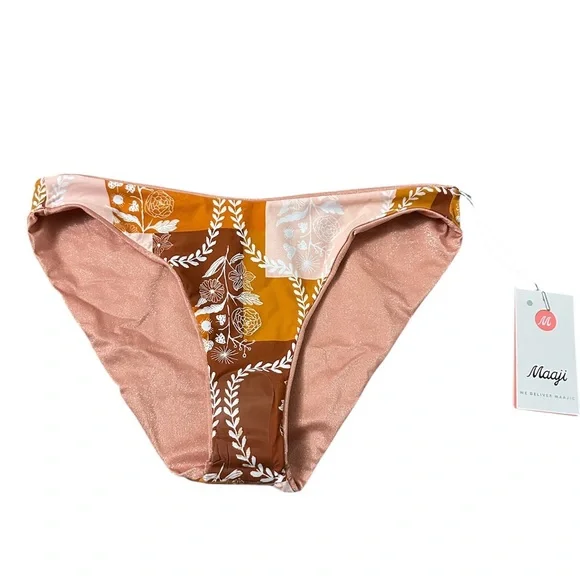 NWT Maaji Reversible Pink and Orange Bikini Bottom - Picture 3 of 6